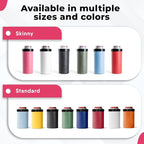 The Kong Skinny Can - Portable Coozie or Bottle Cooler/Cup With Detachable, Expandable, Hose To Funnel Your Drink (Pink)