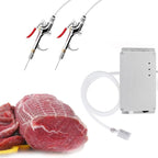 Electric Meat Injector Gun Pump with Hose, Stainless Steel Marinade Injector Syringe 70W with 10 Needles for BBQ, Turkey, Pork, Beef (Double Gun)