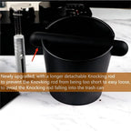 IAOSEN 5 inch Coffee Knock Box Espresso Knock Box with a longer detachable Knocking Rod Shock-Absorbent Durable Non-Slip Base Espresso Machine Accessories Espresso Dump Bin for Home/Office