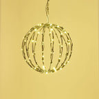LED Light Balls Metal Hanging Tree Sphere Globe Light for Patio Holiday Festival Garden Decor (12 Inch 3 Pack)