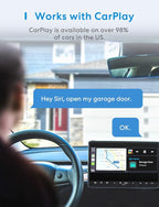 meross Smart Garage Door Opener Remote with External Antenna, Up to 3 Single Doors, Compatible with Apple HomeKit, Amazon Alexa, Google Assistant, SmartThings, App Control, No Hub Needed