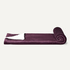 Amazon Basics Reversible Sherpa Throw Blanket, Plum, 50"x60"