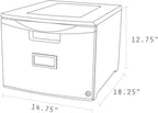 Storex 61267B01C File Cabinet, 1-Pack, Gray/Black