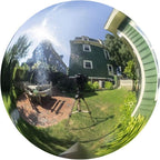 8pcs 2.4-6in Mirror Garden Spheres, Seamless Silver Stainless Steel, Props for Photography, Colorful Home Addition