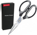 All-Purpose Kitchen Scissors, Heavy Duty Kitchen Shears with Serrated Blade, Detachable Stainless Steel Cooking Scissors for BBQ, Camping, Meat, Seafood, Herbs & Food Prep, Dishwasher Safe