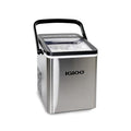 Igloo Handled Portable Ice Maker with Scoop- Ice Maker with LED Control Panel & 1 Quart Water Tank-Ice Cube Maker Produces 26 Lbs of Ice in 24 Hours with 9 Large or Small Cubes In 7 Minutes- Stainless