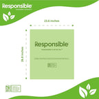 Responsible Products Kitchen Bin Liners, Certified Compostable, Heavy Duty Multipurpose Food Scrap Bags, Made from Compostable Materials (13 Gallon, 13 Gallon (15 Count))