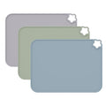 Silicone Placemat for Toddles Kids Non-Slip Reusable Portable Kids Placemats for Dinning Table Heat Resistant Placemats, Baby Placemat Stain Resistant Silicone Mat for Dining Table 3 Pack