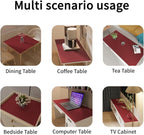 Dining Table Cover Protector for Dining Room Table - Can Be Used On Both Sides Waterproof and Easy to Clean Good Flatness Used for Dining Table(Black+Wine Red 44x78)