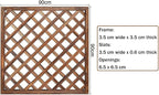 Zfmnoyev Outside Wooden Decorative Fences, Courtyard Edge Fence Board, Decorative Garden Trellis for Climbing Plants, Standing Decorative Privacy Fence Panels for Deck Patio Balcony(90x90cm)