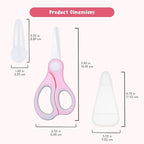 Ceramic Baby Food Scissors - Portable Shears - Healthy Food Cutter with Dust Cover and Storage Case - Cuts Meat, Chicken, Vegetables, Fruits (2-Pack) (Pink - 2 pack)