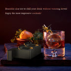 TINANA Clear Ice Ball Maker, 2.5” Crystal Clear Ice Cube Tray Make 2 Large Sphere Ice Balls for Whiskey Cocktails & Bourbon