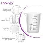 Low-Form Beakers, PP Material, with Easy to Read Printings in Black Color, Easy to Stack. 6PCS of Vol.100ml, LVB012
