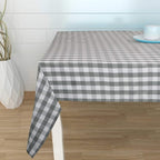 Urban Villa Tablecloth Cotton Tabletop 60x84 (6-8 Seats) Grey Checks