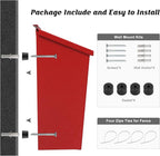 KYODOLED Wall-Mount Mailbox, Large Capacity Mail Box, Galvanized Steel Rust-Proof Metal Post Box, Mailboxes for Outside,15.7"x9.9"x4.9" Red