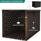 YITAHOME 150 Gallon Double-Wall Deck Box with Side Handles, Outdoor Large Storage for Patio Furniture Cushions, Garden Pool Accessories, Water Resistant & Lockable