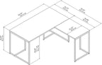Bush Business Furniture Office by Kathy Ireland Method L Shaped Desk with 30W Return, 60W, White