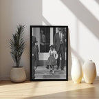 Young Black Girl Protesting, Ruby Bridges, Civil Rights Movement, Vintage Feminism Poster Canvas Poster Wall Art Decor Print Picture Paintings for Living Room Bedroom Decoration Black Frame 16x24in(40
