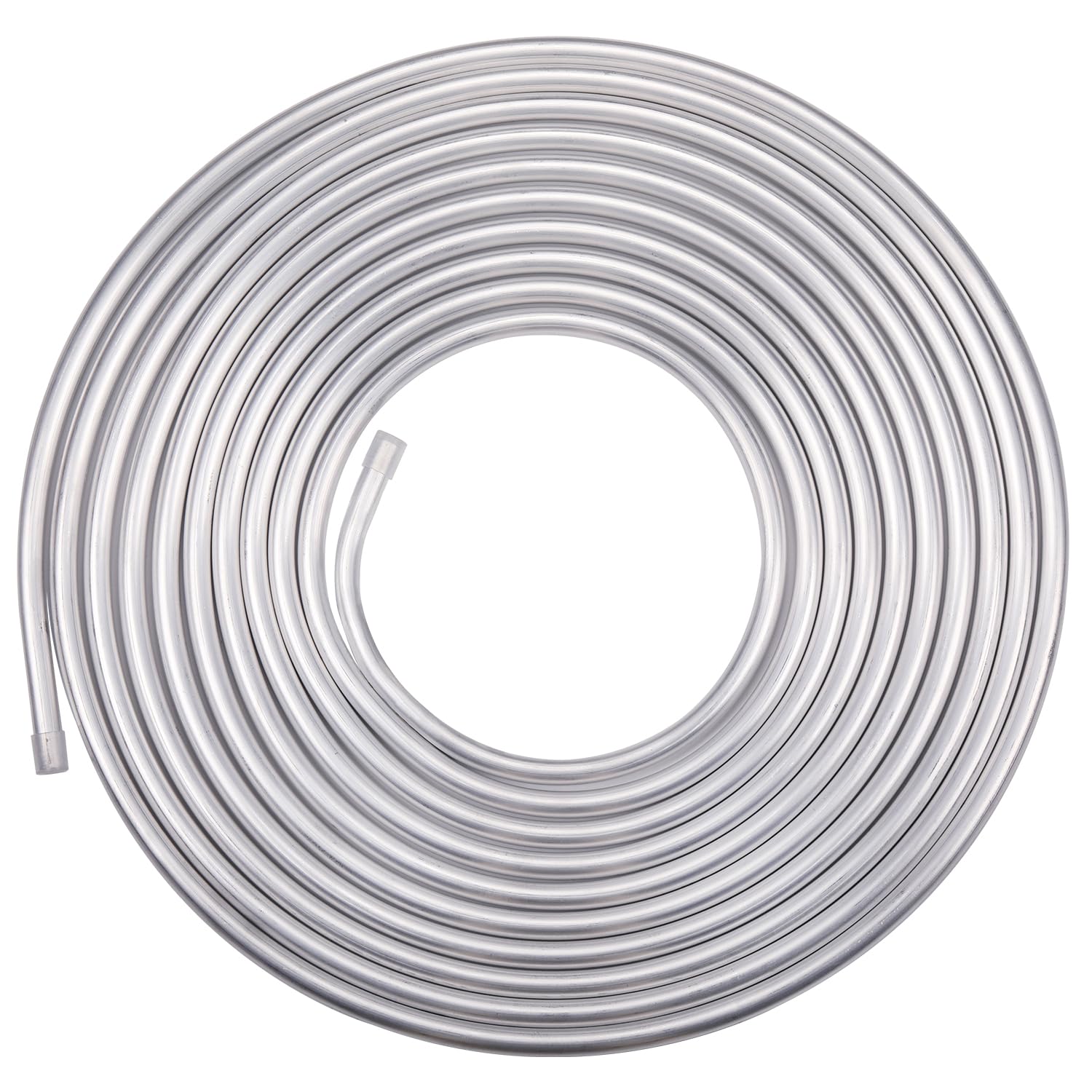 Podavelle 3/8 OD Aluminum Hard Fuel Line Hardline Tube Tubing Coil 10 Feet Roll
