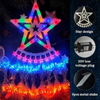 Outdoor Christmas Decorations, Aokudoni 12.6ft 350LED Waterfall Lights, 8 Modes Christmas Lights, Christmas Decorations for Tree, Outdoor Christmas Lights for House Tree Holiday Party, Multicolor