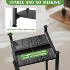 Extra Tall Plant Stand Indoor,40 Inch Plant Stands,2 Tier Metal Plant Stand with Heavy Duty Wood,Black