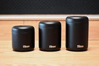 Tiken Airtight Coffee Canister Compact Size for Outdoors - Double Wall Stainless Steel, UV Blocking, Switchable to Food Storage Container 480ml Black
