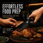 Multifunctional Heavy-Duty Kitchen Shears,Kitchen Shears for Cutting Chicken,Kitchen Scissors for Food,Japanese High-Carbon Steel Culinary Shears,for Chicken,Bone Cutting,Chris tmas Gifts (Pure Black)