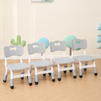 Kids' Desk Chairs Adjustable Height is Suitable for Children's Chairs Used in Families, Schools and Day-Care Between 2-10 Years Old The Max Bearing Capacity is 220LB(4PCS-Grey)