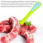 4 pcs Sausage Pricker Tool，3 sharp prongs sausage pricker for Sausage Casings Natural Hog Casing