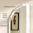Bathroom Mirrors for Over Sink, Round Frameless Mirrors for Wall, 24x36 Inch Beveled Bathroom Mirror, Bathroom Vanity Circle Mirror for Bedroom Living Room Entryway Home Decor