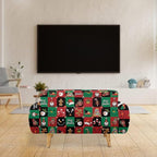 FKELYI Cute Christmas Furniture Protector Easy Going Stretch Sofa Slipcover Non-Slip Sofa Couch Cover Washable Sofa Slipcovers L