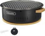 Naturehike Charcoal Barbecue Grill with Heat Proof Mat, 11.8 inches Portable Grill Kit for Outdoor Cooking, Small Non-Stick Korean/Japanese BBQ Charcoal Stove for Camping, Beach, Picnics, Backyard
