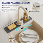Stone Faucet Mat for Kitchen Sink, Faucet Mat Fast Drying Diatomite, Sink Splash Guard Water Absorbing Stone Tray for Sink, Counter Protector for Kitchen & Bathroom