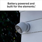 Google Nest Cam Outdoor or Indoor, Battery - 2nd Generation - 1 Pack