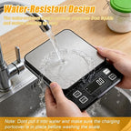 Waterproof Kitchen Scale, 10kg/22lb Food Scale Precisely Measures Grams and Ounces for Baking and Cooking, Stainless Stee Digital Scale with Backlight for Food