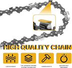 16 Inch Chainsaw Bar and Chain Combo, 3/8" LP Pitch, 043" Gauge, 55 Drive Links, Fits Stihl MS170, MS171, MS180c and More (1 Bar + 3 Chains)