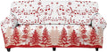 FKELYI Christmas Sofa Slipcover Xmas Tree Funny Music Note Design Super Soft Sofa Cushion Cover Washable Furniture Protector for Home Decorations-S