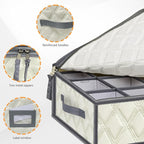 5 Pack China Storage Containers Set (Beige) - Sturdy Quilted Wine Glass & Dish Storage with Dividers - Compact Size