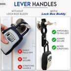 Secure Lock Box Attachment for Lever Handles - Realtors, Vacation Rentals and Real Estate Agent Supplies - Realtor Supplies for Key Lock Box for Keys with Code (1 Pack)