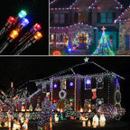 Toodour Christmas Lights Outdoor, 213ft 600 LED Christmas String Lights, 8 Modes, Timer, Waterproof Christmas Fairy Twinkle Lights for Home Garden Yard Wedding Party Tree Xmas Decors - Multicolor