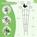 4 Pack 30 Inch Taller Plant Trellis for Potted Climbing Plants Indoor, Expandable Metal Garden Trellis for Climbing Plants, Flowers, Vine, Ivy - Sturdy Houseplant Support with Ties