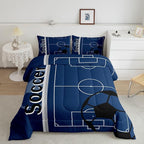 Feelyou Kids Football Comforter Set Queen Size Rugby Sports Bedding Set for Boys Girls Teens Bedroom Decor Soccer Ball Game Comforter Football Lover Duvet Set with 2 Pillow Case