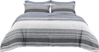 Bedsure Bed in a Bag Queen 7 Pieces - Striped Beddding sets, Queen Comforter Sets with Comforter, Fitted Sheet, Flat Sheet, Pillowcase & Shams