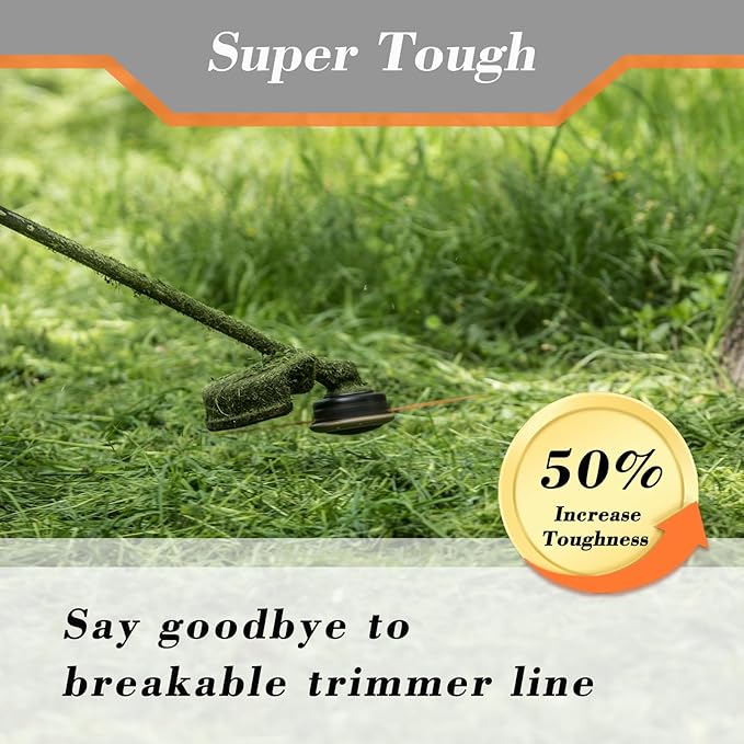Cluparis 155 Sawtooth Trimmer line Heavy Duty for Push String Trimmer 5-Pound, 0.155" Nylon Weed Eater String .155-inch-by-515-ft Commercial String Trimmer Line in Spool with Line Cutter