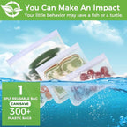 SPLF 10 Pack Dishwasher Safe Reusable Snack Bags | BPA Free Reusable Food Storage Freezer Bags Leakproof Silicone and Plastic Free Lunch Bags Fridge Home Organization