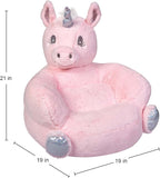 Trend Lab Pink Unicorn Toddler Chair Plush Character Kids Chair Comfy Furniture Pillow Chair for Boys and Girls, 21 x 19 x 19 inches