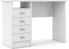 Tvilum Desk with 4 Drawers, White