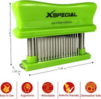 Toughest Meat Tenderizer Tool, 48 Needle Stainless Steel, Easy to Clean | Kitchen Gadgets Transform Hard & Cheap Cuts into Buttery Goodness Without Meat Mallet Crushing, Easy to Use, Dishwasher-Safe