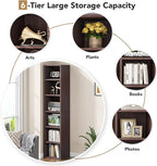 70.9 Inch Tall Narrow Bookcase, Corner Bookshelf 6 Tier Cube Display Shelf Storage Organizer for Small Space, Brown