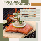 Landical 3/6/10/13/20 Pcs XL XXL Large Cedar Plank for Grilling Salmon Thicker Design Full Filet of Meat Fish Veggies Adding Extra Smoke and Flavor Soaking Fast Easy to Use(10 Pcs,15 x 5.5 Inches)